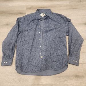 NWOT Joseph Abboud Navy Floral Button Down Shirt SIZE XL